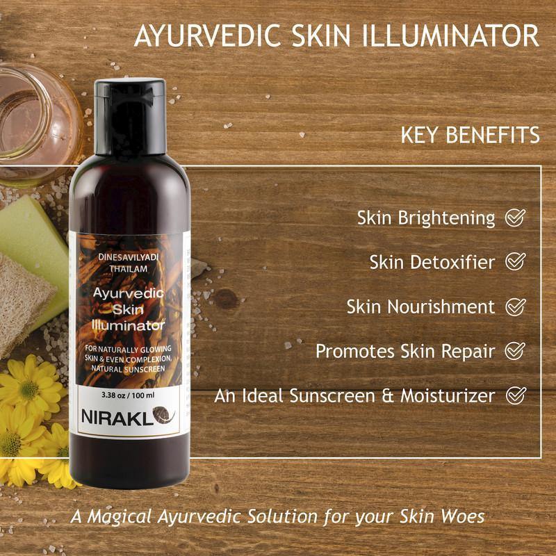 Ayurvedic Skin Illuminator | Nirakle DinesaVilyadi Tailam | For Naturally Glowing Skin & Even Complexion - Nirakle