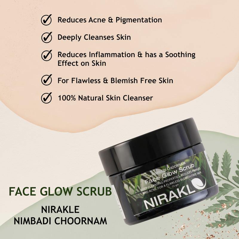 Face Glow Pack | Nirakle Nimbadi Choornam | For Deep Cleansing | For a Flawless Blemish Free Skin - Nirakle